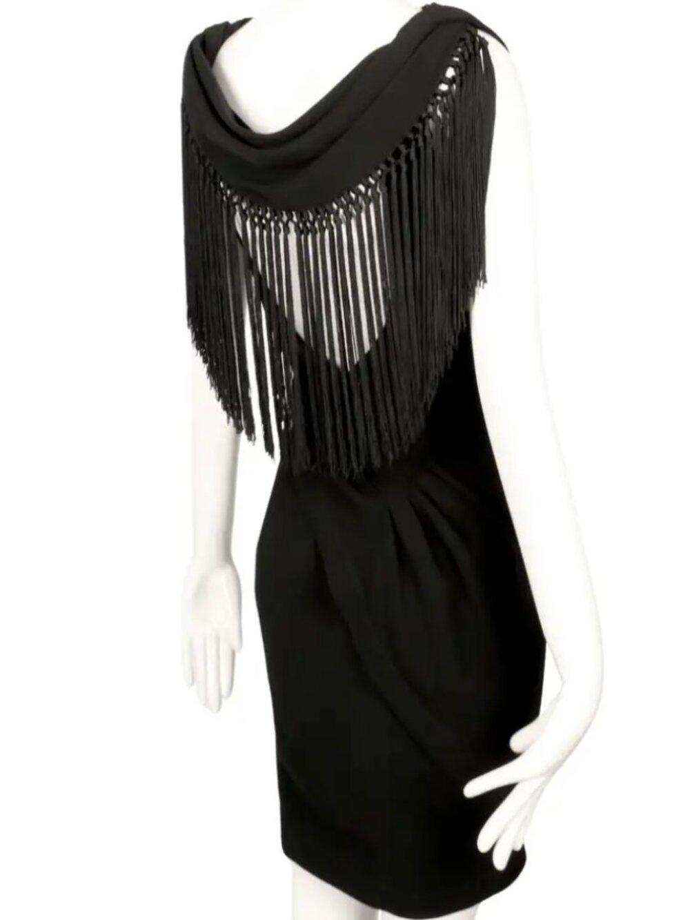 Thierry Mugler Draped & Fringed Cocktail Dress, Spring-Summer 1997